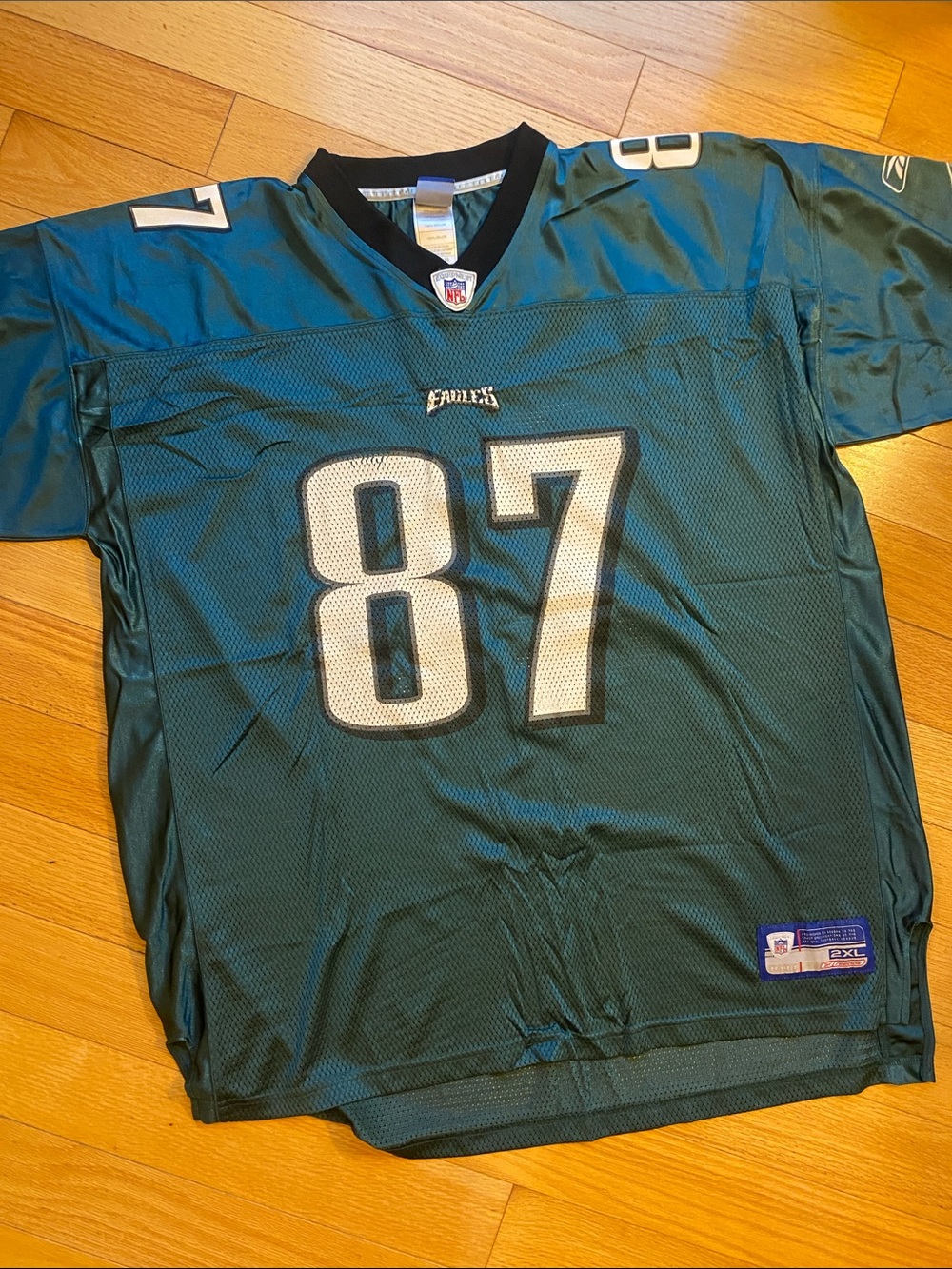 Reebok Philadelphia Eagles #87 Teal Mesh Football Jersey